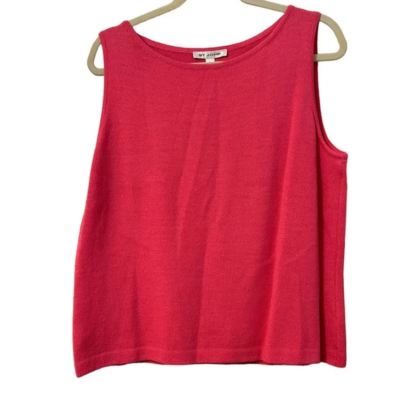 NWT ST JOHN COLLECTION PINK SORBET SANTANA KNIT TANK - Picture 1 of 2
